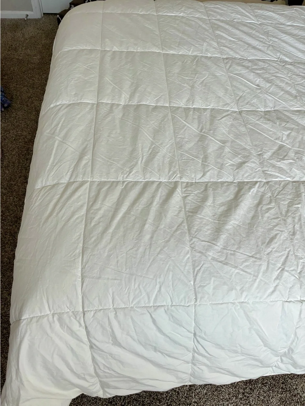 IKEA White Premium Cotton Comforter/Duvet Insert. King 102x86”.Soft & Cushy. EC